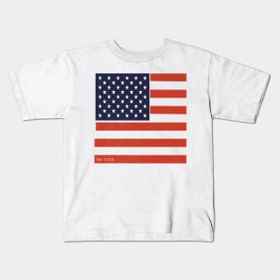 4th Of July American Flag Be Kind Kids T-Shirt